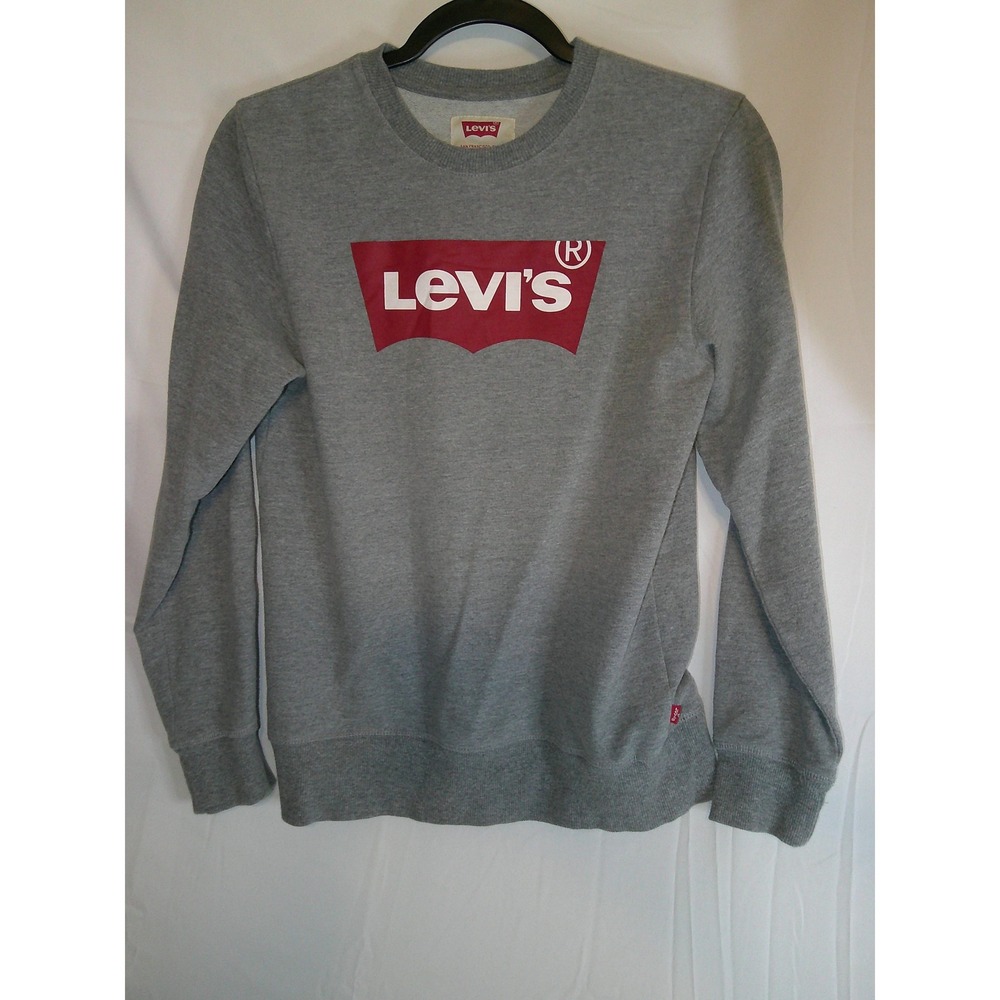 Levi's‎ Kids Gray Red Logo Pullover Sweatshirt Top